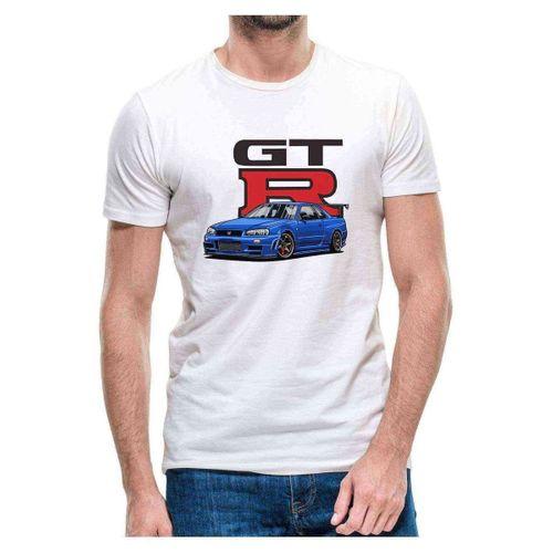Nissan GT R Baskılı Beyaz Erkek Tshirt