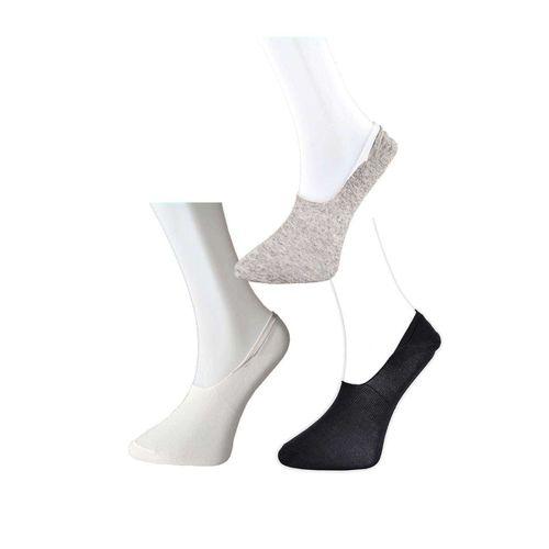 Siyah Gri ve Beyaz Erkek Babet Çorap 9 çift