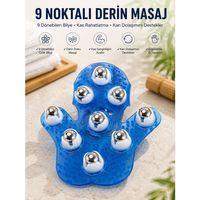 9 Bilyeli El Şeklinde Omuz Bacak Masaj Aleti Masaj Eldiveni Giyilebilir Plastik Vücut Sıkılaştırıcı