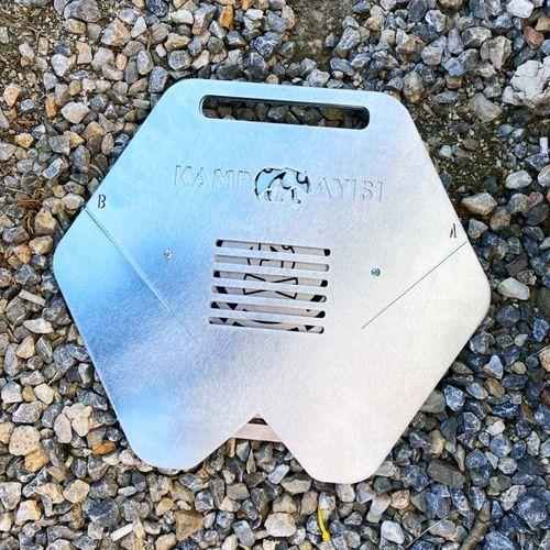 Kamp Ayısı® CampyTri Grill Max™: Katlanabilir Izgara Mangal - 2mm Galvaniz Çelik, Taşıma Çantalı Özel Tasarım