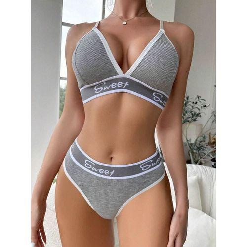 Kadın Gri Sweet Sütyen Kilot Takımı 5198