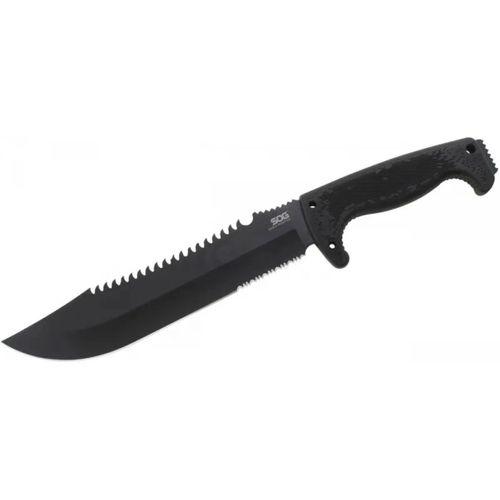 F03t Kamp Tırtıklı Testereli Outdoor Pala / Bıçak 39 Cm - Kauçuk Saplı