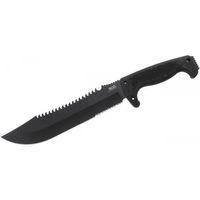 F03t Kamp Tırtıklı Testereli Outdoor Pala / Bıçak 39 Cm - Kauçuk Saplı