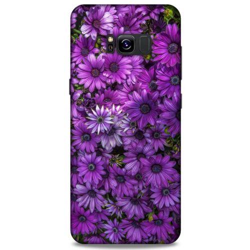 Samsung Galaxy S8 Plus Uyumlu Kılıf Mor Delisi (39) Liquid Crystal Kılıf Çiçekler
