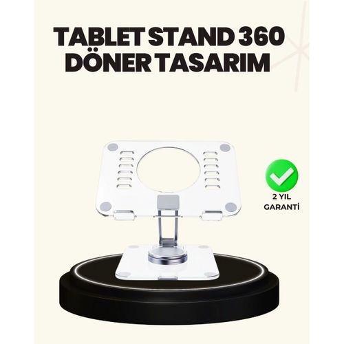 Ayarlanabilir Şeffaf Tablet Standı Kaymaz Silikon Tabanlı