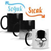 Punisher Skull Sihirli Kupa Bardak Porselen