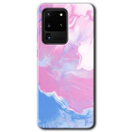 Samsung Galaxy S20 Ultra HD Baskılı Kılıf + 9D Tam Ekran Koruyucu - Liquid Lekeler Art