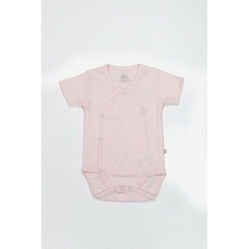 Bistyle Organik Natural Basic Style Kruvaze Yarım Kol Body Bs17101 Pembe