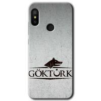 MRCİLETİSİM Xiaomi Redmi Note 6 Pro Kılıf Baskılı Kapak - Göktürk + 5D Tam Kaplayan Cam