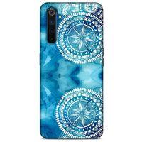 Realme 6 Pro Uyumlu Kılıf Mavi Delisi (45) Liquid Air Kılıf Suluboya Motif