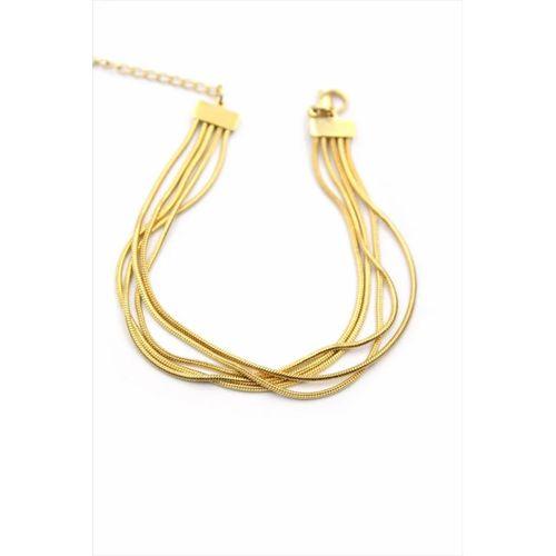 Çoklu Zincir Bileklik - Altın