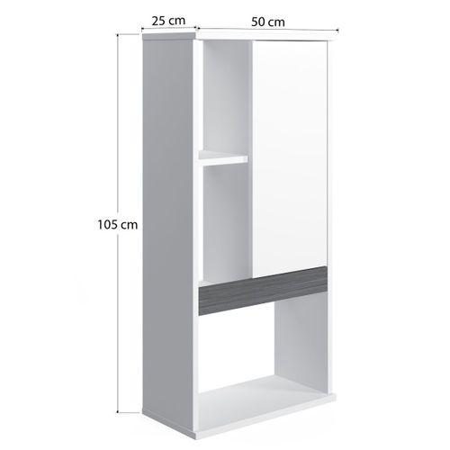 Ruum Store By Doğtaş Zein Kitaplık Kapaklı Ceviz Opak Beyaz