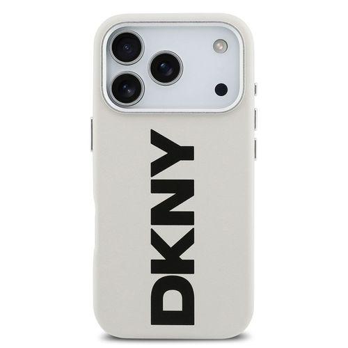 Apple iPhone 17 Pro Kılıf DKNY Orjinal Lisanslı M-safe Şarj Özellikli PU Büyük Dikey Logolu Kapak