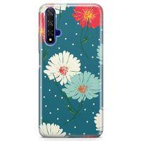 Honor View 20 Kılıf Karlı Çiçekler Arka Kapak Koruma Desenli Full Koruyucu