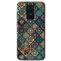 MRCİLETİSİM Xiaomi Redmi Note 9 Kılıf Baskılı Kapak - Mat Mandala + 5D Tam Kaplayan Cam