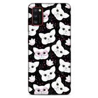 Lopard Samsung Galaxy A41 Uyumlu Kılıf Kediler (30) Silicone Case Patiler