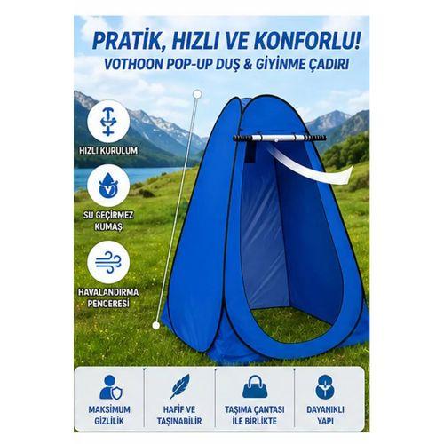 Otomatik Kabin Giyinme Çadırı 120x120x190 Cm Üst H.alandırma Yan Pencereli Duş & Wc Çadırı M.i