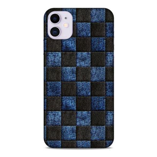 Apple Iphone 11 Kılıf Patchwork (9) Kılıf Siyah Mavi