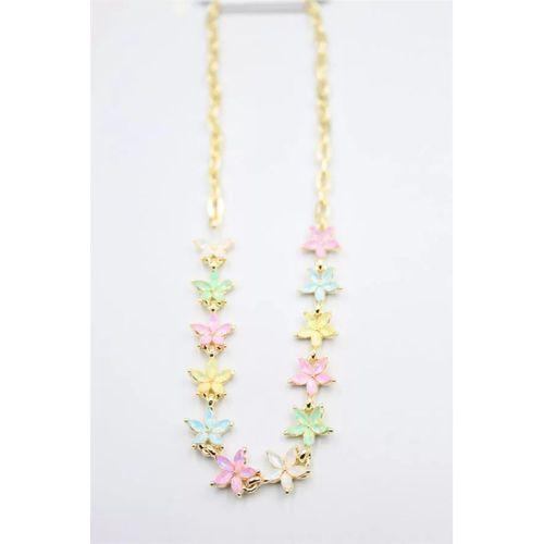 Çiçek Kolye - Altın