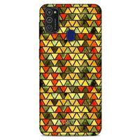Samsung Galaxy M21 Kılıf Pastel Renkler (46) Core Armor Kılıf Yeşil Sarı