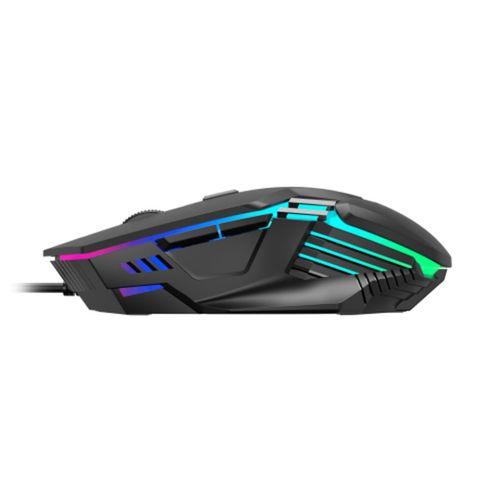GAMDIAS AURA GS4, Çok Renkli Aydınlatma,  USB Kablolu, 6 Tuşlu, Gaming Mouse, 3600DPI, Siyah