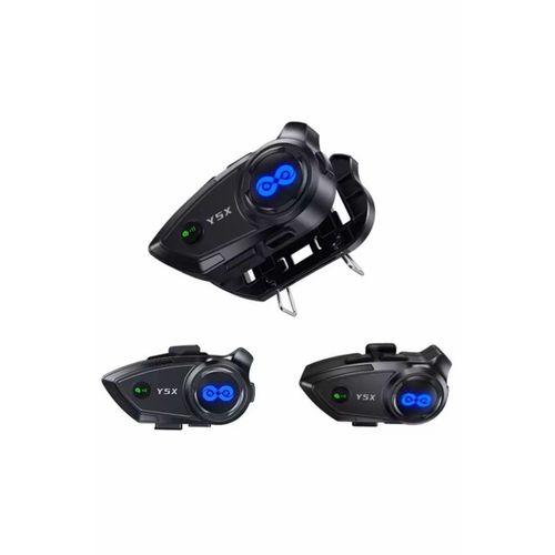 Y5x Rgb Işıklı Intercom 5 Kişi Bağlantılı 1000mah Motosiklet Bluetooth Kulaklık Seti