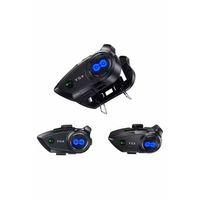 Y5x Rgb Işıklı Intercom 5 Kişi Bağlantılı 1000mah Motosiklet Bluetooth Kulaklık Seti