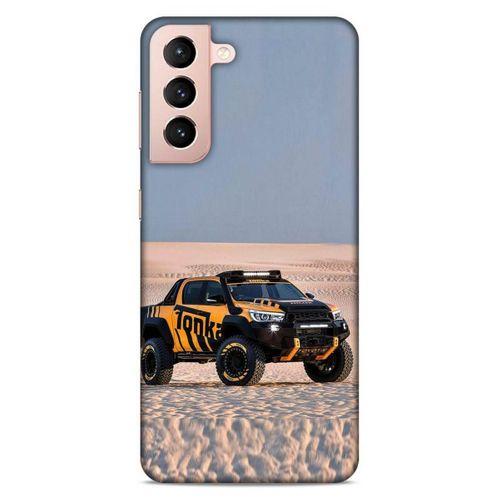 Lopard Samsung Galaxy S21 Uyumlu Kılıf PickUpX (44) Tough Armor Kılıf Turuncu Siyah