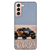 Lopard Samsung Galaxy S21 Uyumlu Kılıf PickUpX (44) Tough Armor Kılıf Turuncu Siyah