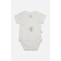 Bistyle Kruvaze Body Yarım Kol Love You Family 17144 Pudra