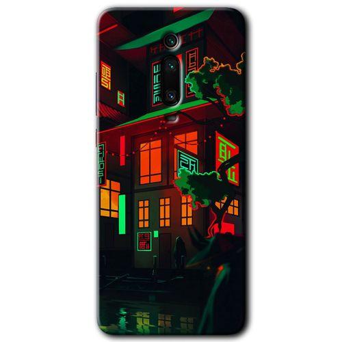 Xiaomi Mi 9T Kılıf Baskılı Kapak - China Street +Tam Kaplayan Mat Seramik