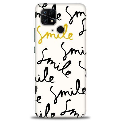 Xiaomi Redmi 10C Kılıf HD Baskılı Kılıf - S Smile + Tam Ekran Koruyucu