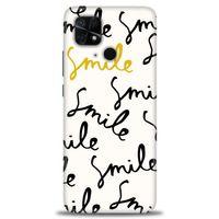 Xiaomi Redmi 10C Kılıf HD Baskılı Kılıf - S Smile + Tam Ekran Koruyucu