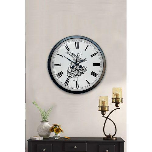 40 Cm Siyah Metal Mevlana Duvar Saati