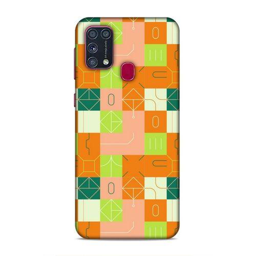 Samsung Galaxy M31 Uyumlu Kılıf Insomnia (48) Bumper Kılıf Fıstık Yeşili Turuncu