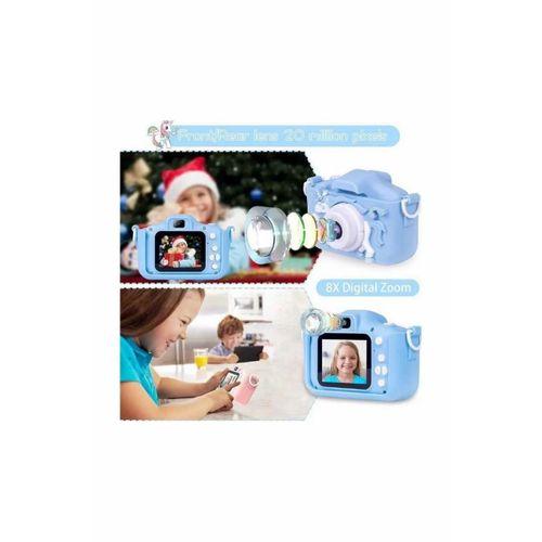 Çocuk Dijital Fotoğraf Makinası 20 Mp Video Kaydedici 2.0 İnç Çift Kameralı