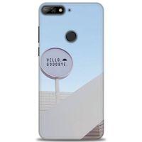 Huawei Y7 2018 Kılıf HD Baskılı Kılıf - Hello GoodBye + Tam Ekran Koruyucu