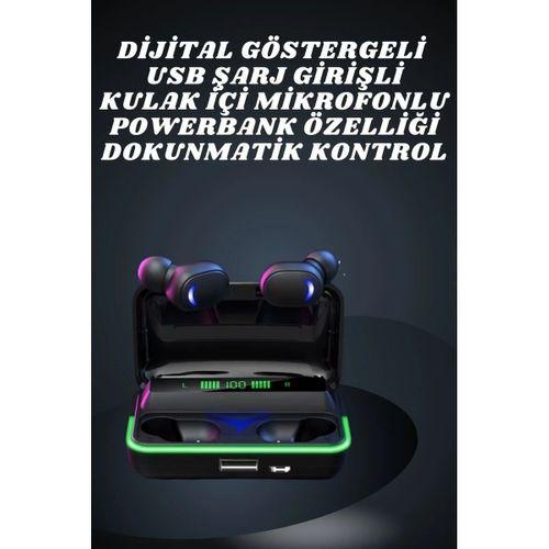 İkili Bluetooth Kulaklık Dijital Göstergeli Uzun Pil Ömrü Yüksek Ses Kaliteli