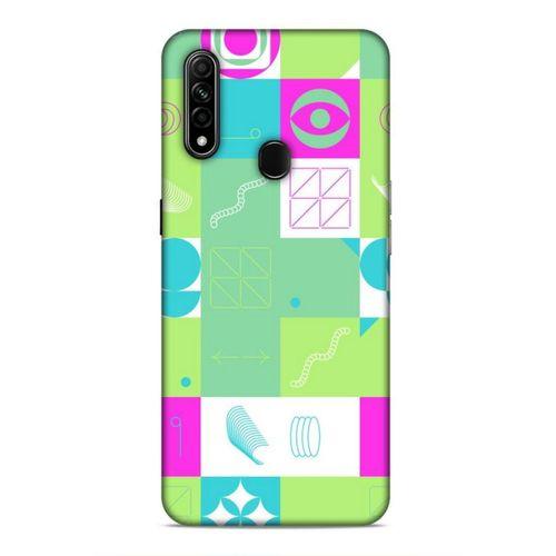 Oppo A31 Uyumlu Kılıf Insomnia (30) Silicone Case Pembe Yeşil