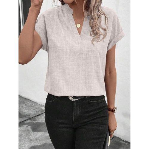 Kadın Kısa Kollu Hakim Yaka Sofya Bluz