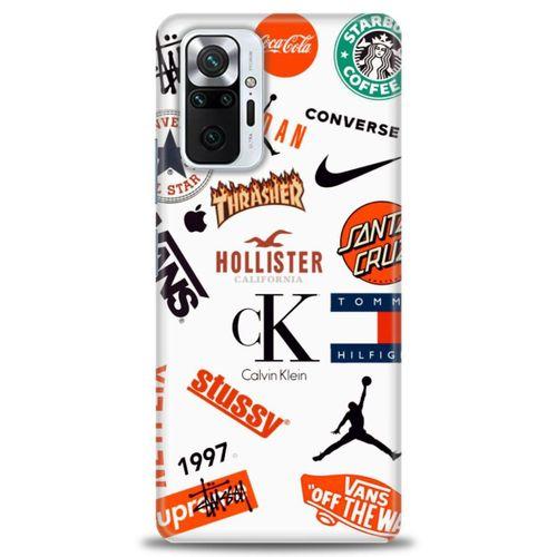 Xiaomi Redmi Note 10 Pro Kılıf HD Baskılı Kılıf - Stussy + Tam Ekran Koruyucu