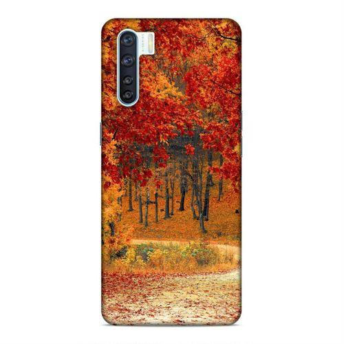 Oppo A91 Kılıf Sonbahar Yapraklari Arka Kapak Silikon Koruma Full Koruyucu