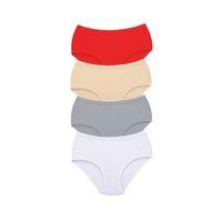 4 Adet Tutku Kadın Yüksek Bel Bato Kalın Lastik Külot S13