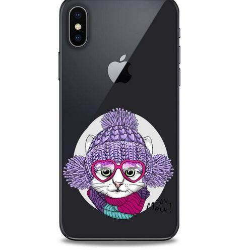 Zoologix (90) Apple Iphone X Şeffaf Kılıf Silikon Desenli