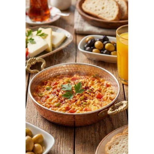 Turna Bakır Soylu Tava 3 No 18 Cm İnce Kırmızı Turna7604-1