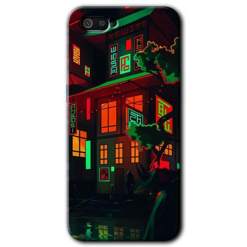 Realme C2 Kılıf HD Desen Baskılı Arka Kapak + Temperli Cam - China Street