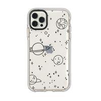 iPhone 12 Pro Max Galaxy Desenli Candy Bumper Silikonlu Telefon Kılıfı