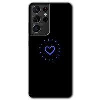 Samsung Galaxy S21 Ultra Kılıf HD Desen Baskılı Arka Kapak + Temperli Cam - Heart Strokes