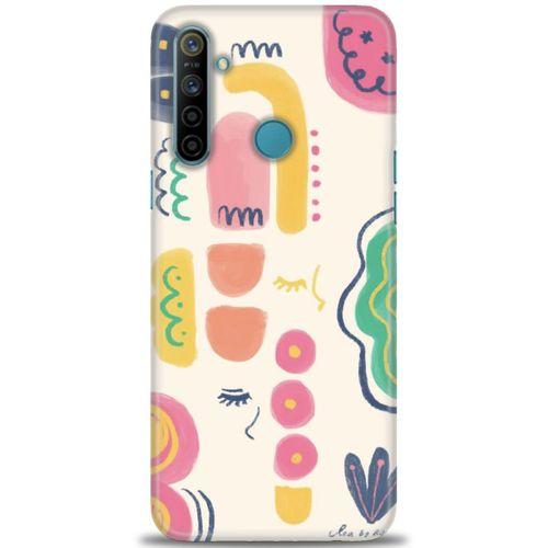 Realme C3 Kılıf HD Baskılı Kılıf - Çizim + Tam Ekran Koruyucu