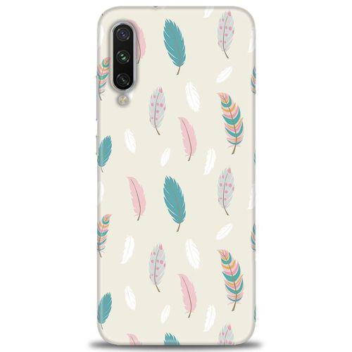 Xiaomi Mi A3 Kılıf HD Baskılı Kılıf - Tüyler + Tam Ekran Koruyucu